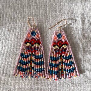 Beaded Hungarian Tulip Earrings